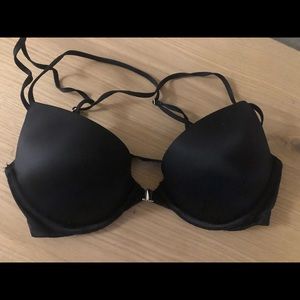 Victoria’s Secret Black 34C Strappy Bra Push Up